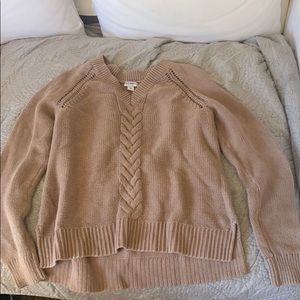 Tan V neck sweater